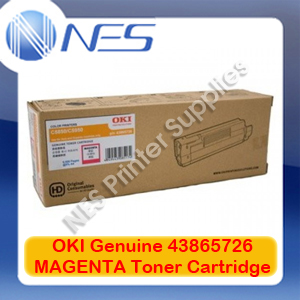 OKI Genuine 43865726 MAGENTA Toner Cartridge for C5850/C5950/MC560 (6K)